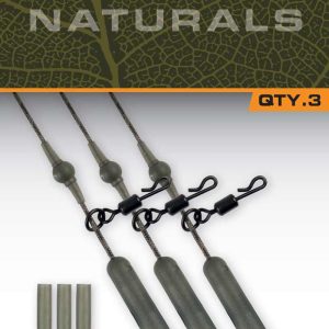 Fox EDGES Naturals Submerge Heli Rig Leaders 30lb 3vnt