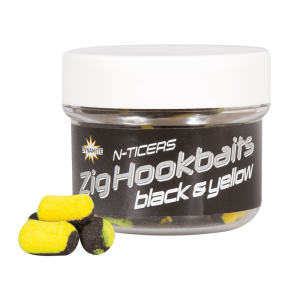 N-Ticers Zig Hookbaits Black & Yellow 12x6mm